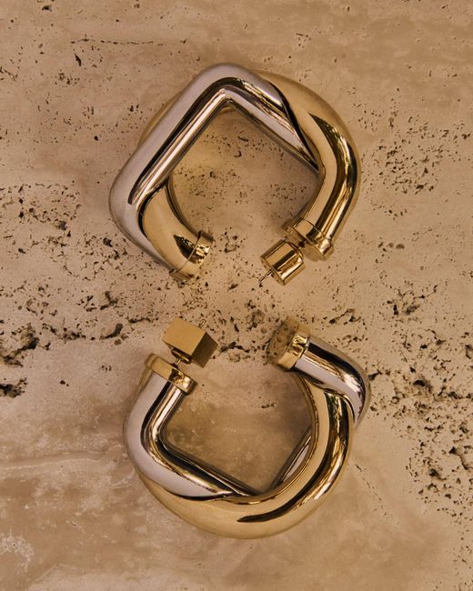 Jacquemus Metallic The Doppio Earrings