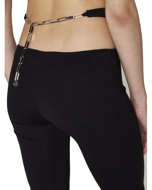 The Attico Black The Remi Cut Out Flared Trousers