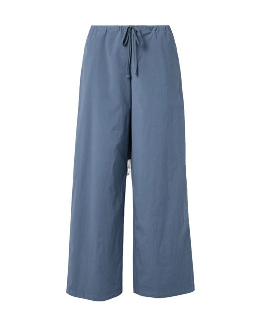 Skims Blue Straight-Leg Pajama Pants