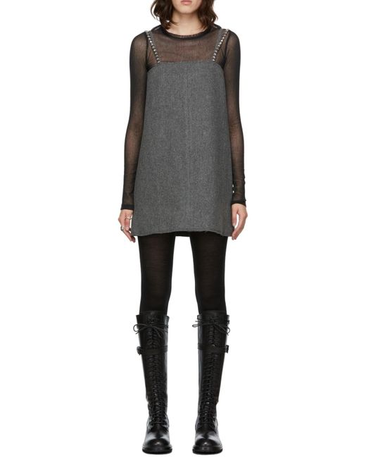 we11done Gray Sleeveless Dress