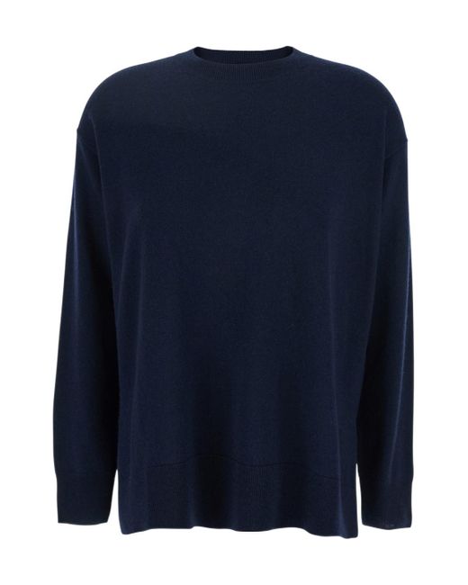 Max Mara Blue Verona Crewneck Long-Sleeved Jumper