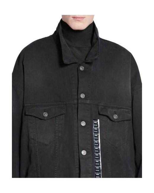 Balenciaga Blue Collared Button-Up Denim Jacket for men