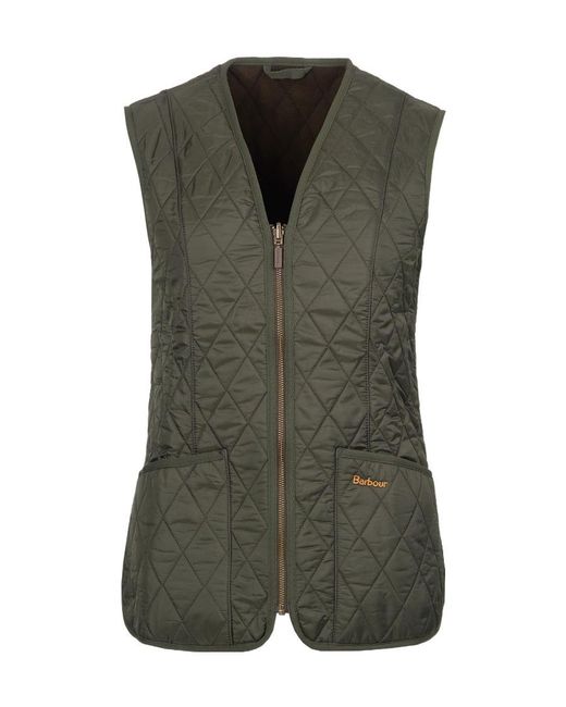 Barbour Green Logo Embroidered Quilted Gilet
