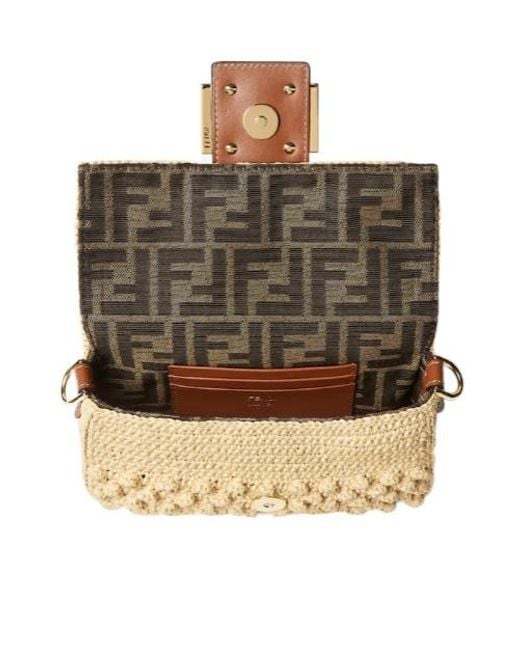 Fendi Metallic Baguette Mini Tote Bag