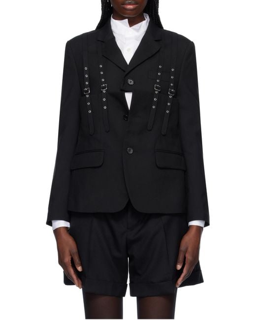 Comme des Garçons Black Noir Kei Ninomiya Buckled Detail Jacket