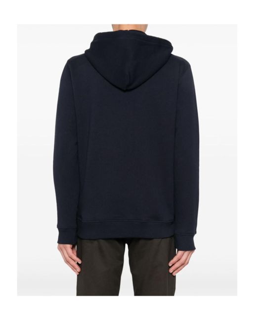 Dondup Blue Logo Print Zip-Up Hoodie for men
