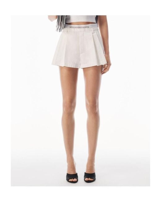 Alexander Wang Natural Logo Elastic High-Rise Short