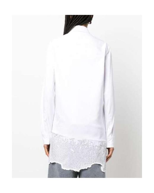 J.W. Anderson White Jw Anderson Long-Sleeved Buttoned Shirt Dress