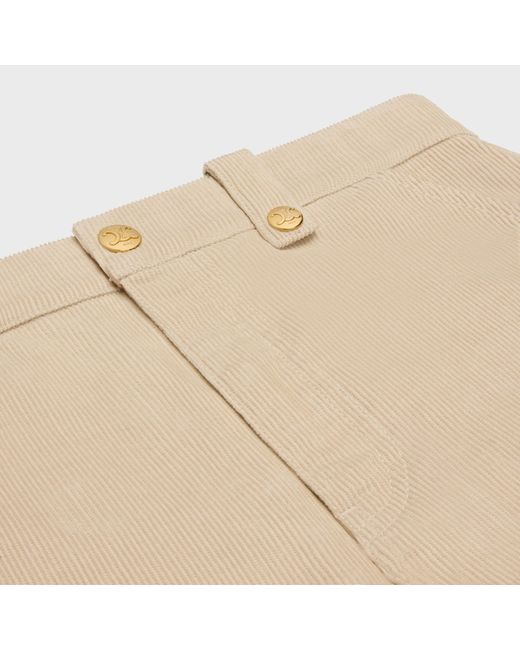 Céline Natural Belt-Loop Casual Pants
