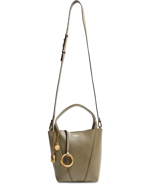 Chloé Green Spin Grain Leather Tote Bag