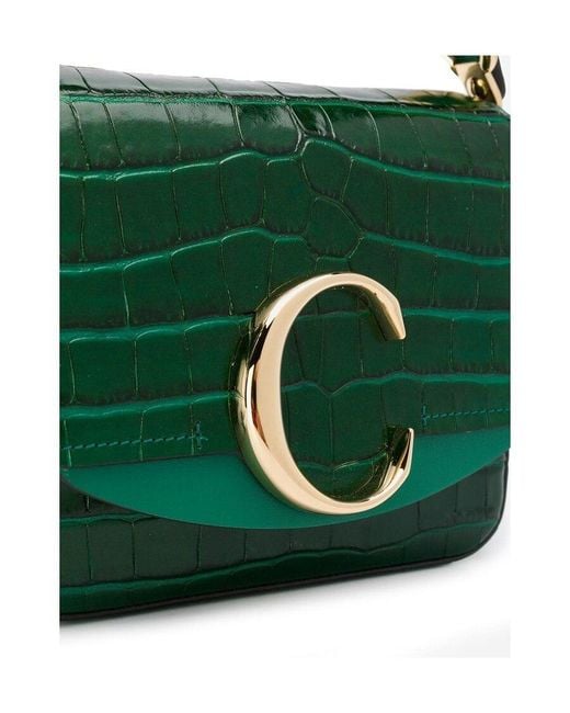 Chloé Green Chloé C Mini Crossbody Bag