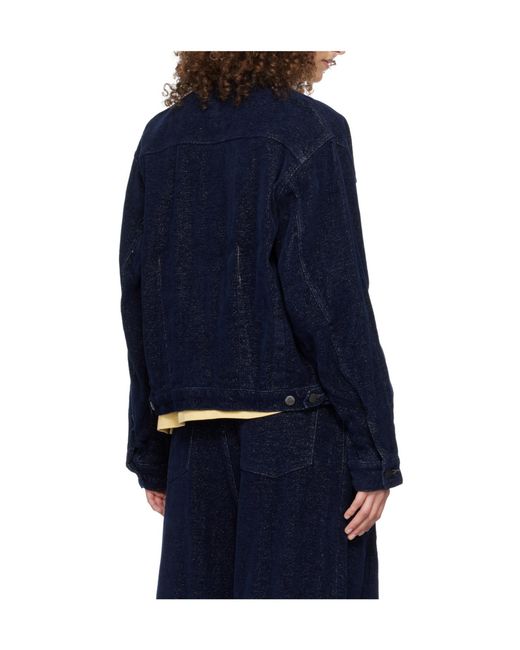 Needles Blue Darts Bottom Collared Casual Jacket for men