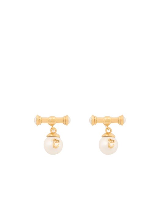 Chloé Metallic Chloé Heirloom Pearl Drop Earrings