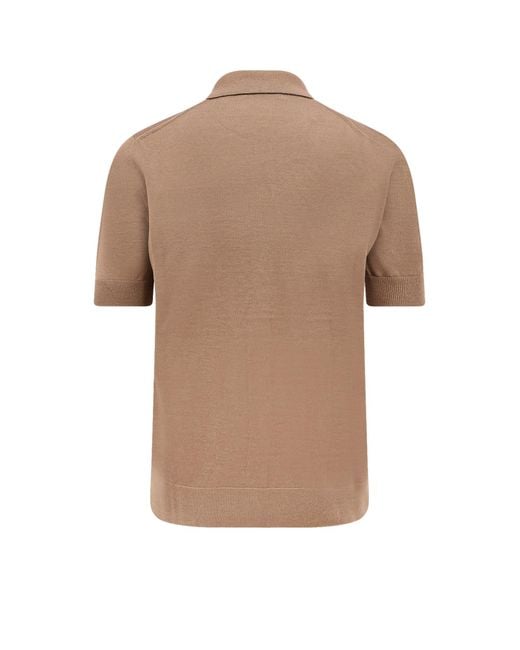 Max Mara Natural Button-Front Short-Sleeve Shirt