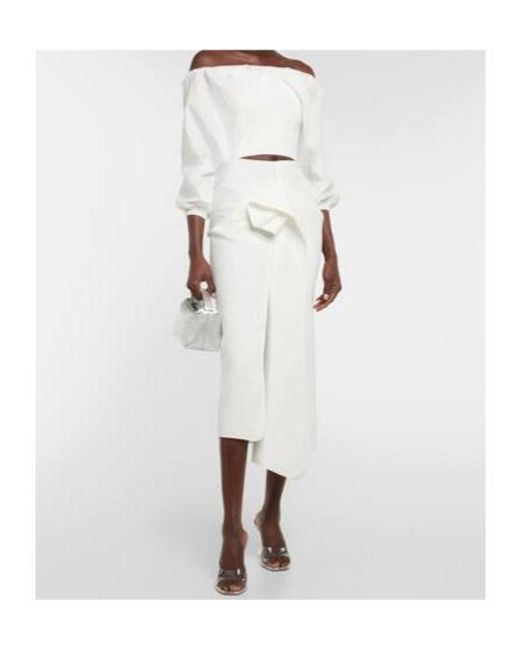 Maticevski White Cropped Top