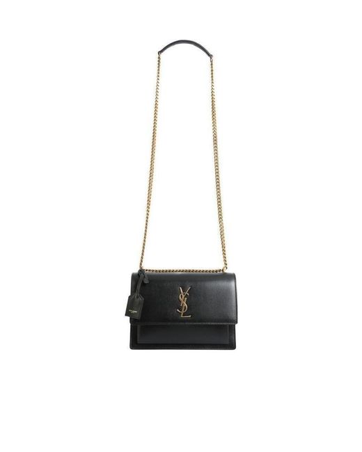 Saint Laurent Black Sunset Medium Shoulder Bag