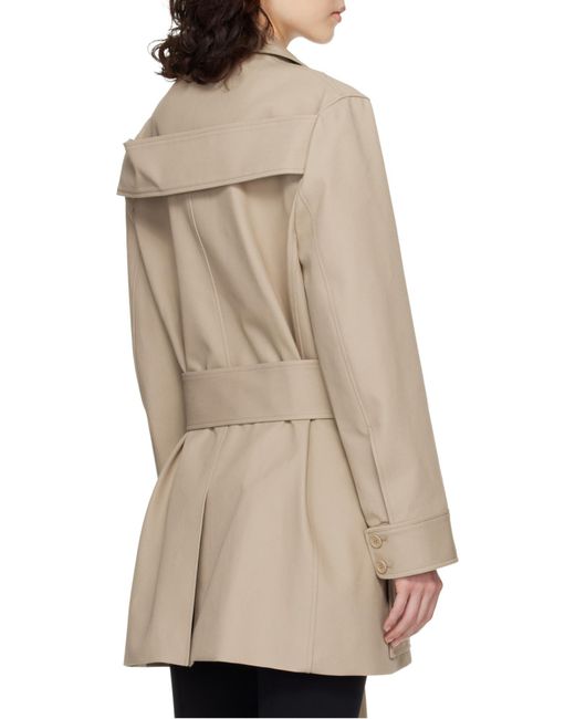 Courreges Natural Courrèges Utility Belted Coat for men