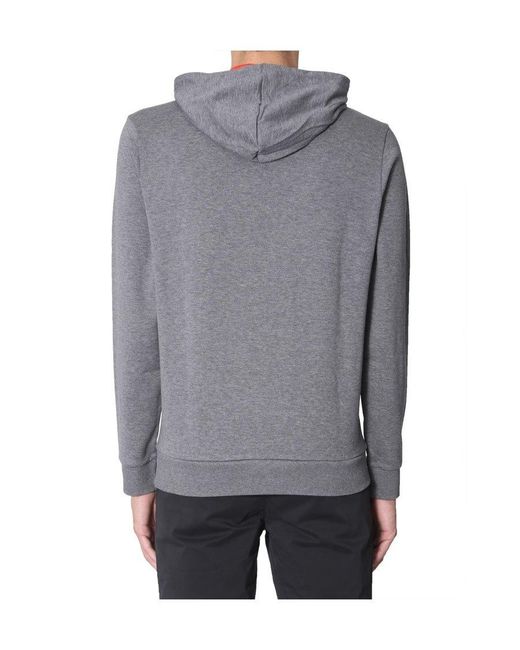 Boss Gray Logo Hooded Sweater for men