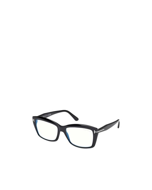 Tom Ford White Eyewear Rectangular Frame Glasses
