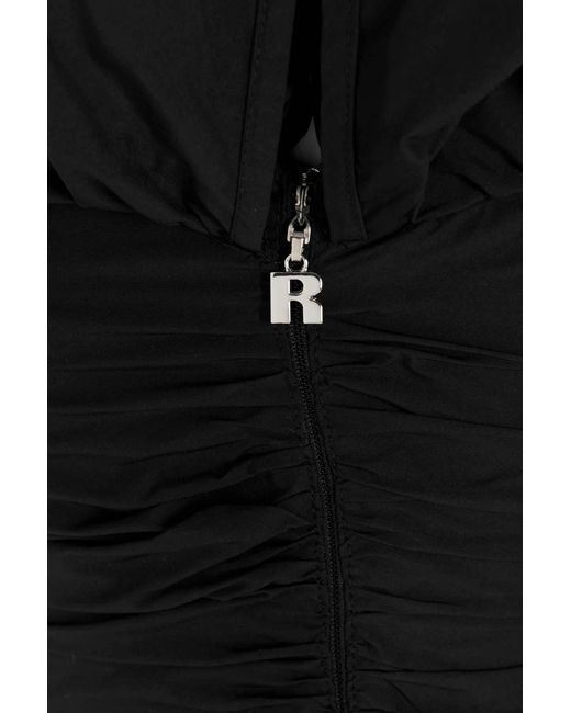 ROTATE BIRGER CHRISTENSEN Black Off-shoulder Ruffled Minidress
