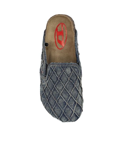 DIESEL Brown D-Woodstock Slip-On Sandals