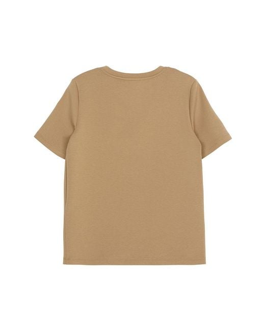 Max Mara Natural Crew-Neck Short-Sleeve T-Shirt