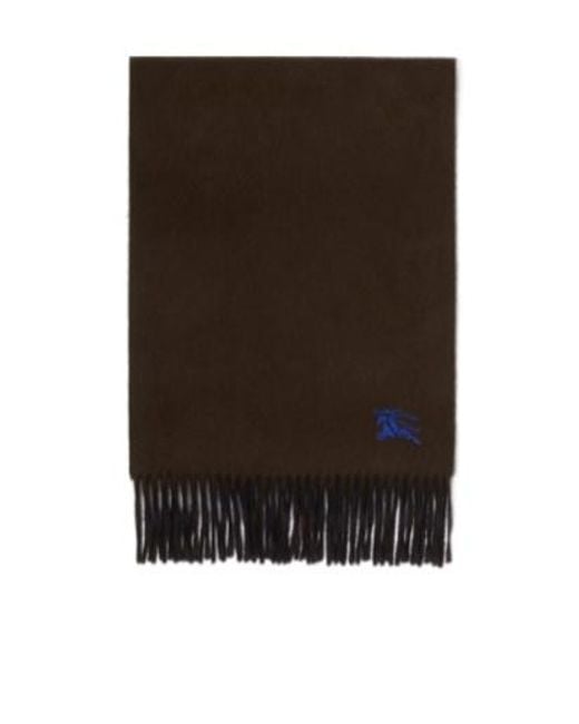 Burberry Black Checked Fringed-Edge Scarf