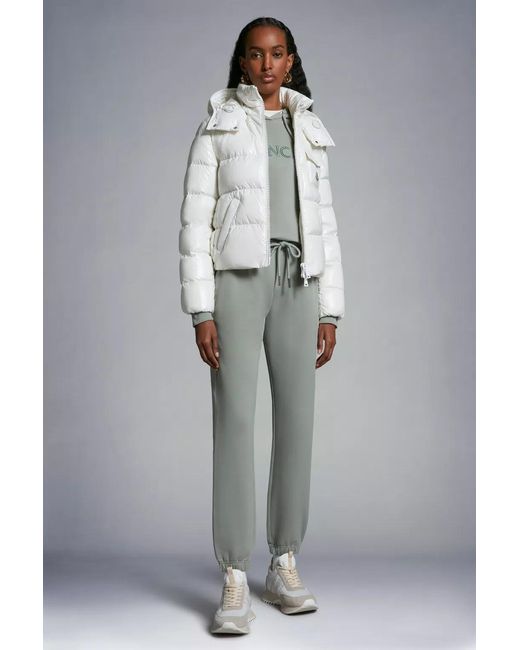 Moncler Gray Logo Patch Drawstring Sweatpants