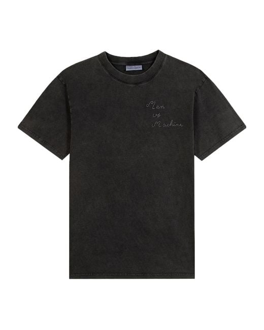 Maison Labiche Black Graphic-Print T-Shirt for men