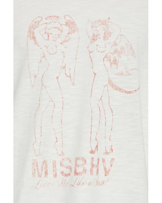 M I S B H V White Devil Angel Graphic T-Shirt for men