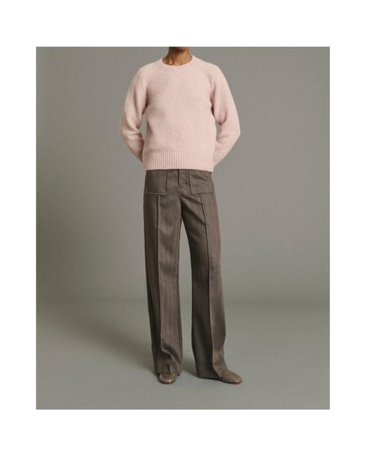 Soeur Pink Envie Crewneck Knitted Sweater