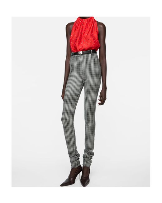 Acne Gray Gingham Check Trousers