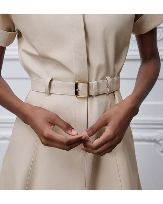 Dior Natural Médaillon Belted Shirtdress