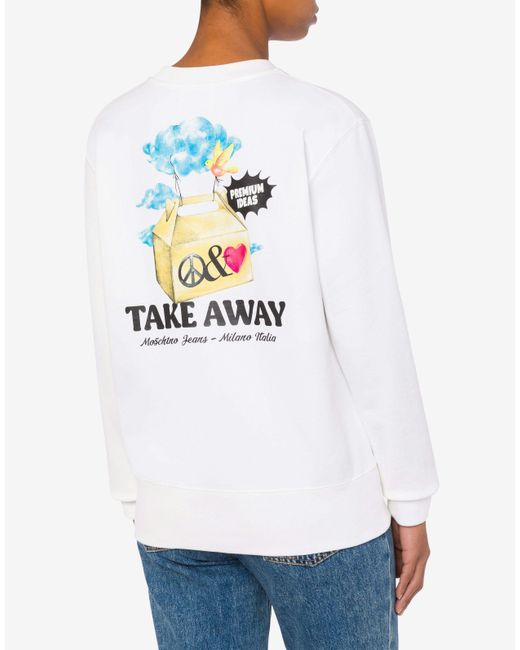 Moschino White Logo Sweater