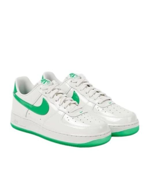 Nike Green Air Force 1 '07 Premium Leather Sneakers