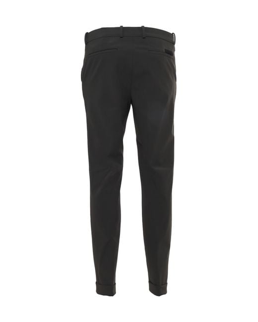 Rrd Black Winter Tapered-Leg Tailored Chino Pants for men