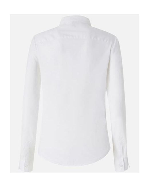 Pinko White Slim-Fit Stretch Poplin Shirt