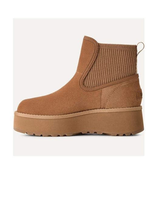 Ugg Brown Round-Toed Ankle Boots