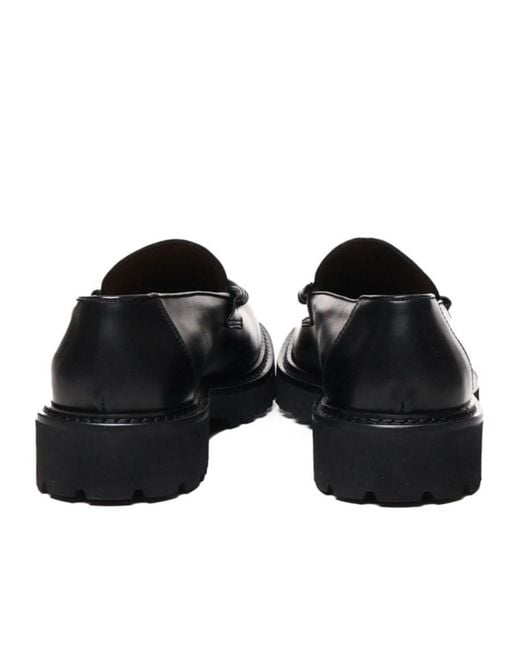 Doucal's Black Calfskin Loafers for men