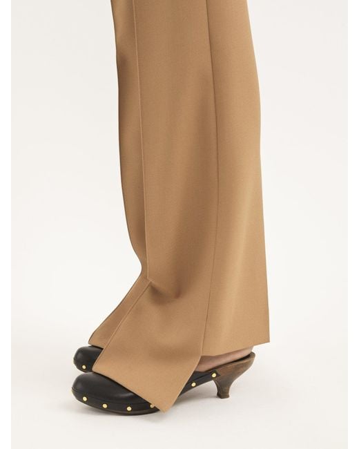 Chloé Natural Pleated Casual Pants
