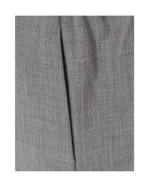 Fabiana Filippi Gray Straight-Leg Trousers