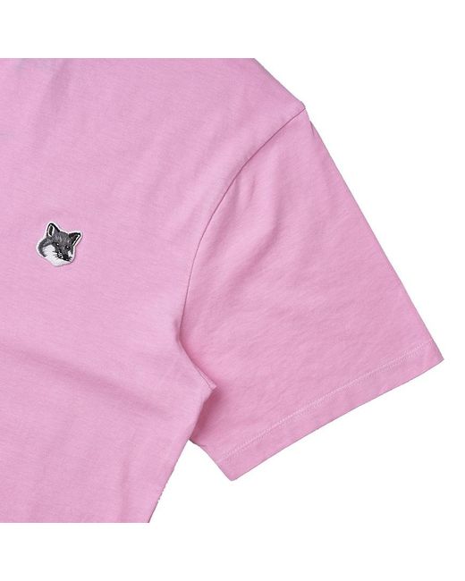 Maison Kitsuné Pink Logo T-Shirt for men