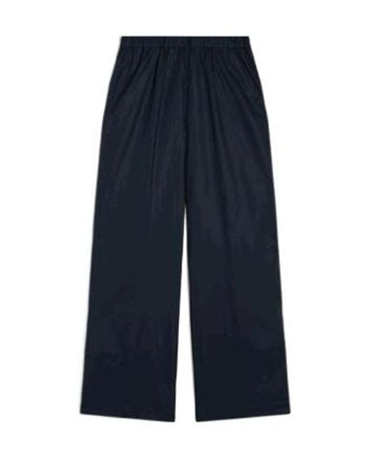 Aspesi Blue Relaxed Fit Wide-Leg Pants With Elastic Waistband