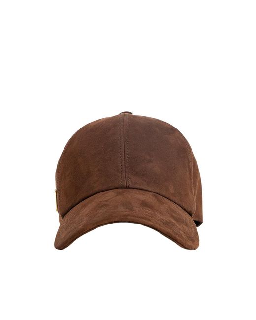 Prada Brown Suede Baseball Cap