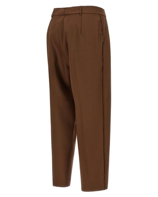 Gianluca Capannolo Brown Casual Pants With Belt Loops