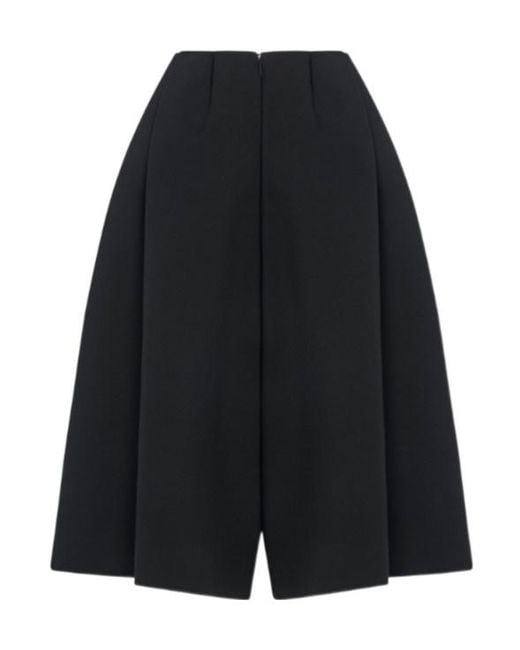 The Row Black Fauna Pleated Tailored Shorts