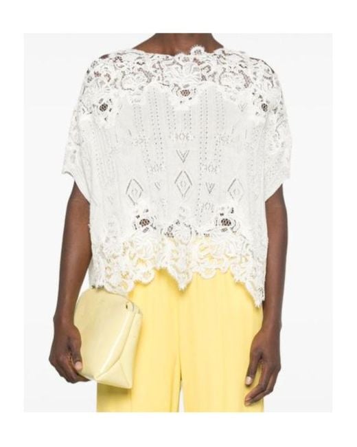 Ermanno Scervino White Embroidered Top
