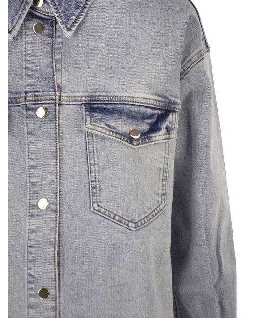 Fabiana Filippi Gray Boyfriend Shirt