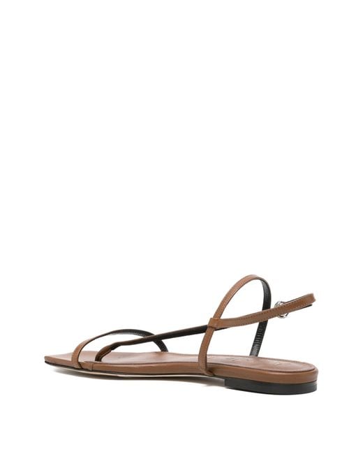 Aeyde Brown Ella Square-Toe Sandals