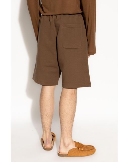 AMI Brown Ami Drawstring Shorts for men